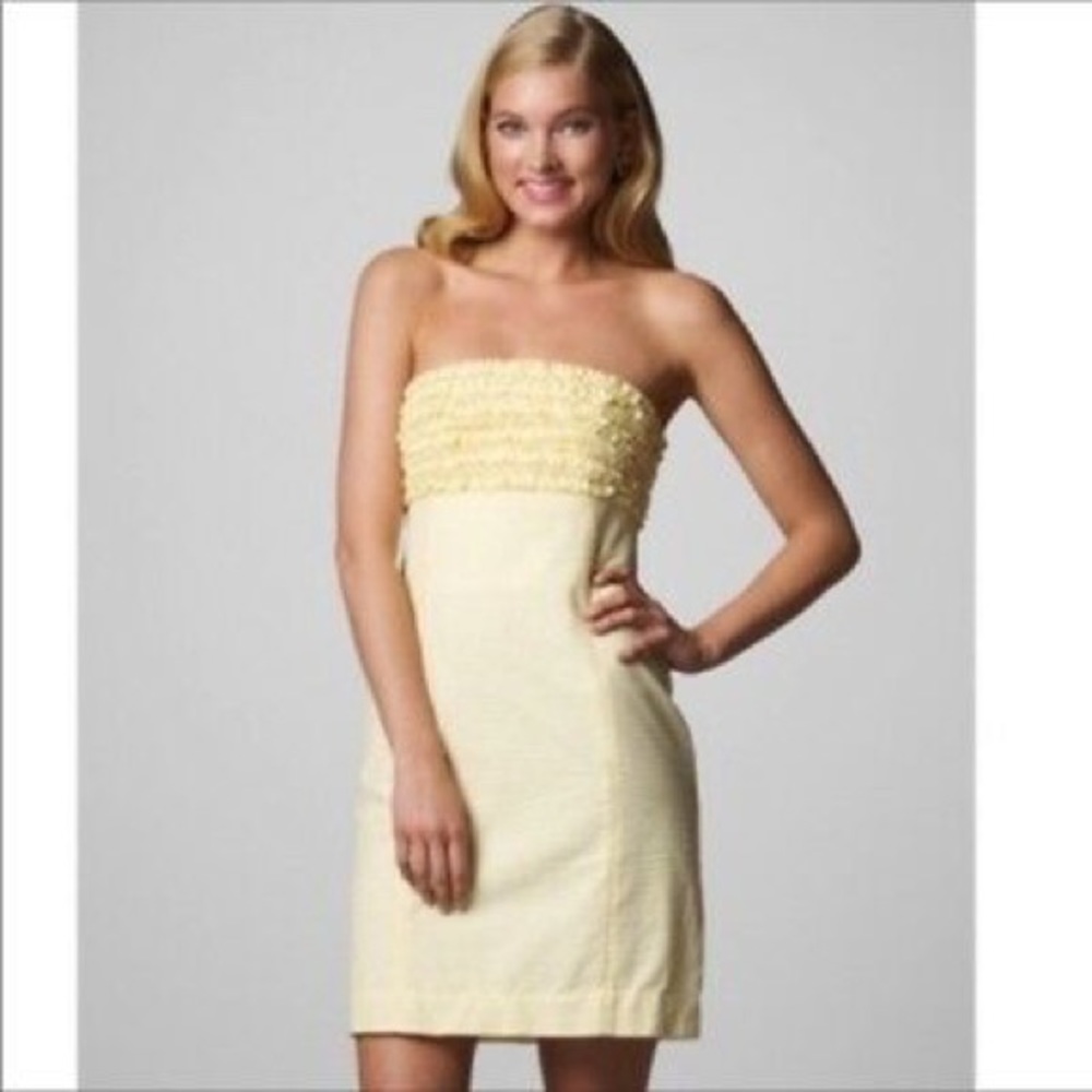 Lilly Pulitzer Franco Yellow Gingham Dress